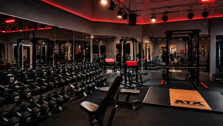 Trainingsfläche mit Kraftgeräten im Fitness Park Limburg